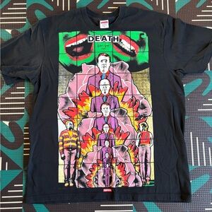 SUPREME Gilbert and George death black tshirt mens XL